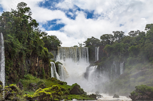 Iguazu Falls  between Argentina and Brazil.