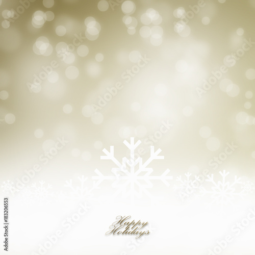     Abstract Golden Christmas Background 