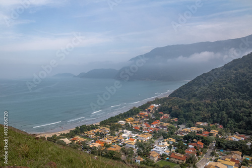 Aerial view of Guaeca Beach - Sao Sebastiao, Sao Paulo, Brazil photo