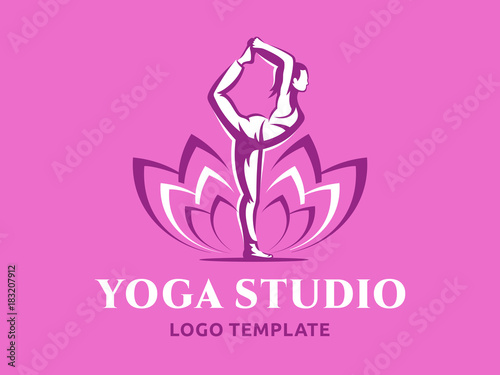 Yoga logo - vector illustration, emblem design