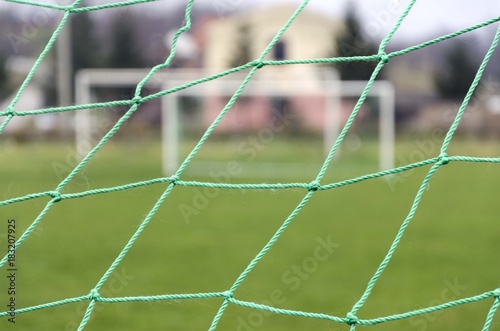 goal net isolated soccer background