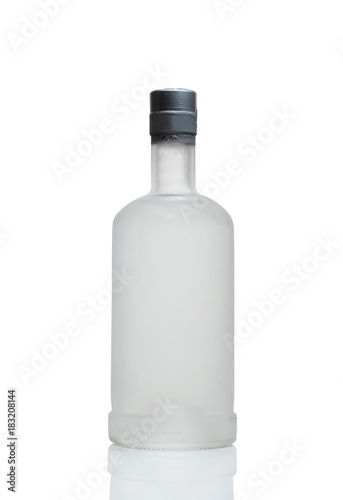 Frosted vodka bottle