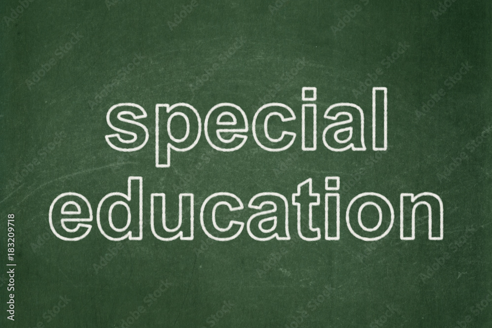 Fototapeta premium Education concept: text Special Education on Green chalkboard background