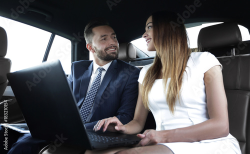 Business People Meeting Working Car Inside © ASDF