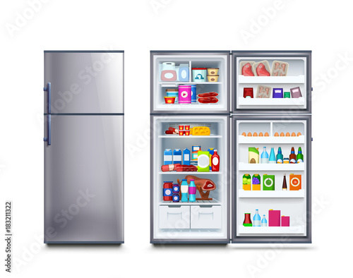 fridge full of food