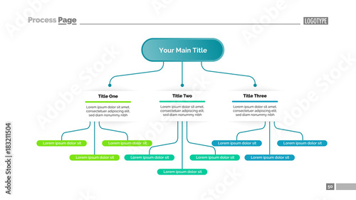 Tree Chart with Three Elements Template