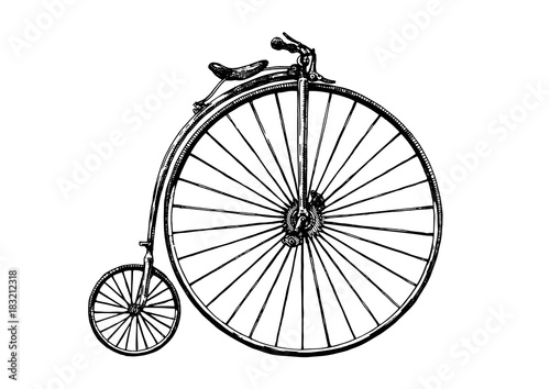 illustration of retro bicycle photo