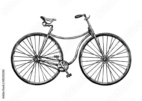 illustration of retro bicycle
