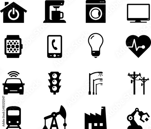 Internet Of Things Icons - Black Series