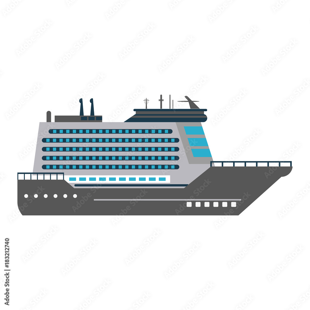 Luxury cruise ship icon vector illustration graphic design