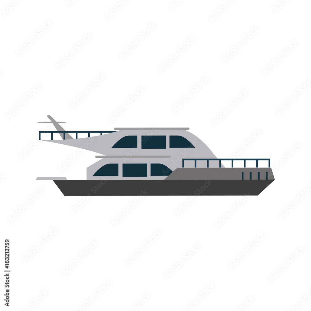 Fototapeta premium Luxury yacht isolated icon vector illustration graphic design