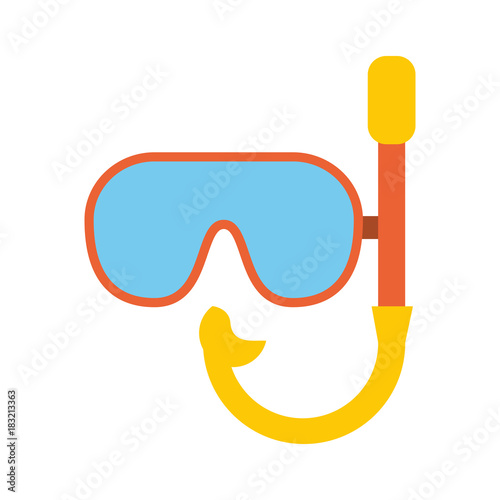 Diving mask symbol icon vector illustration graphic design