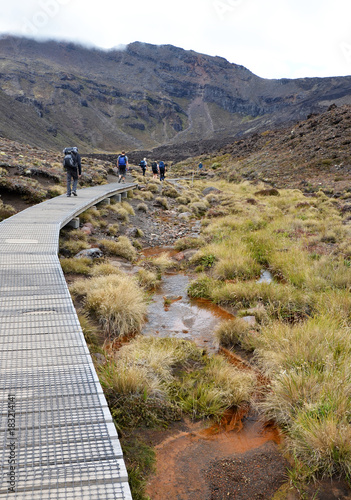 Hiking in Tongariro National Park photo