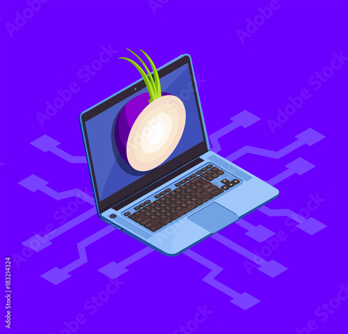 Onion Cyber Security Concept