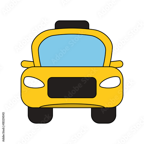 Taxi cab vehicle icon vector illustration graphic design