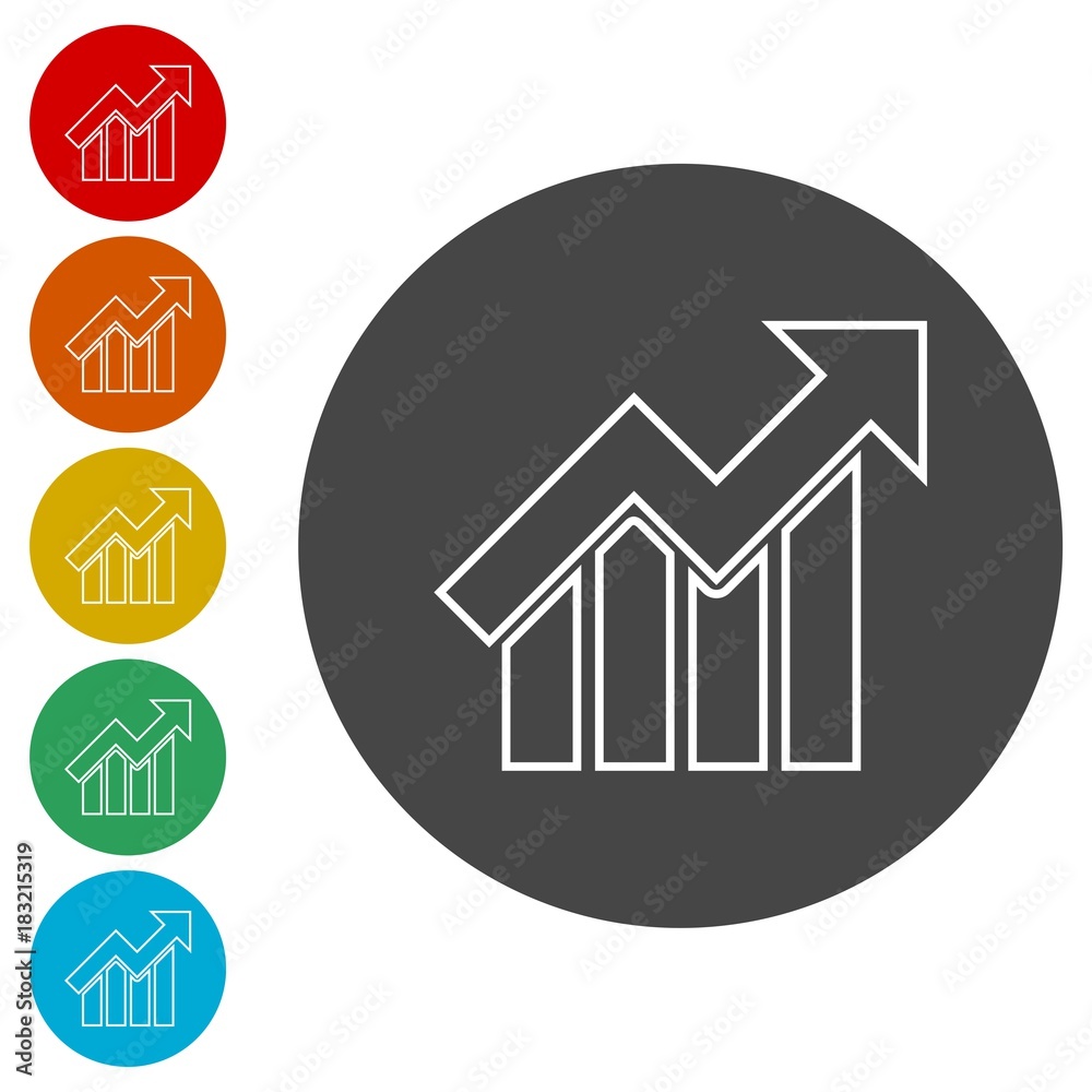 Growth chart, Business graph Growth chart, Business graph