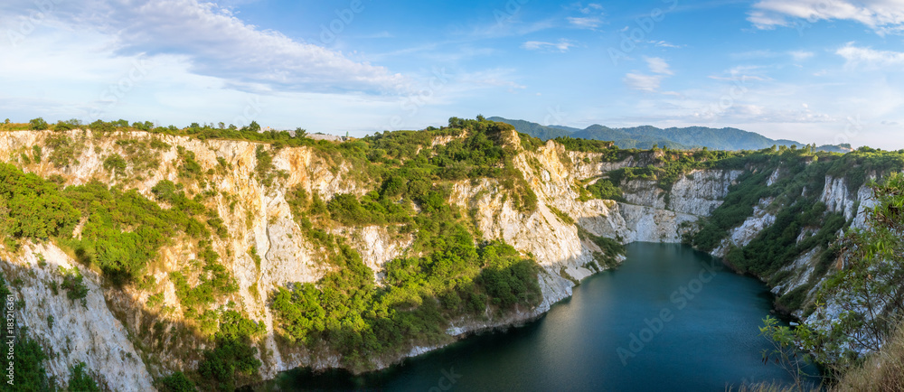 Mining and Grand Canal of Grand Canyon Chonburi Thailand, Landmark in Chonburi Thailand Mining and Grand Canal of Grand Canyon Chonburi Thailand, Landmark in Chonburi Thailand