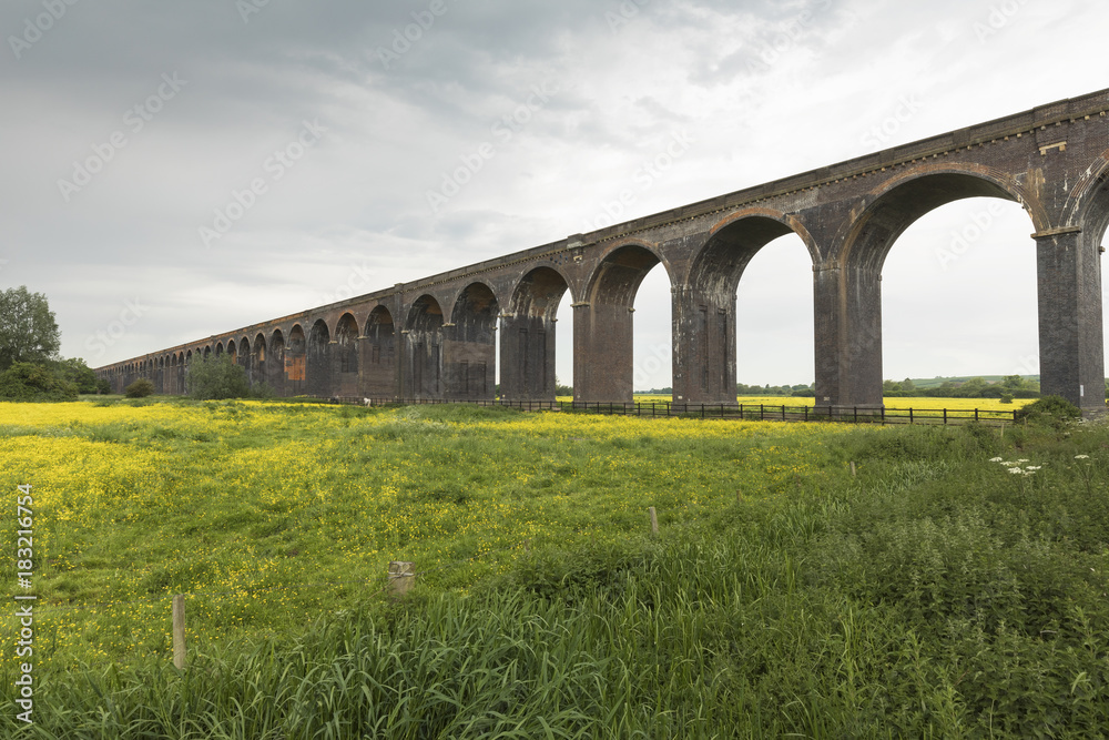Arches At Harringworth / An image showing a section from the eighty two arches of Harringworth viaduct, shot in Northamptonshire, England, UK