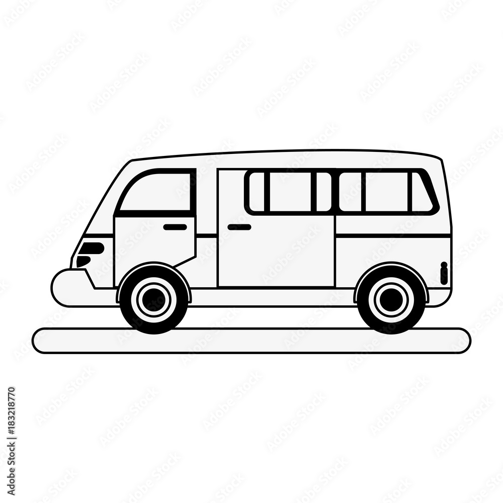 Van vehicle isolated icon vector illustration graphic design