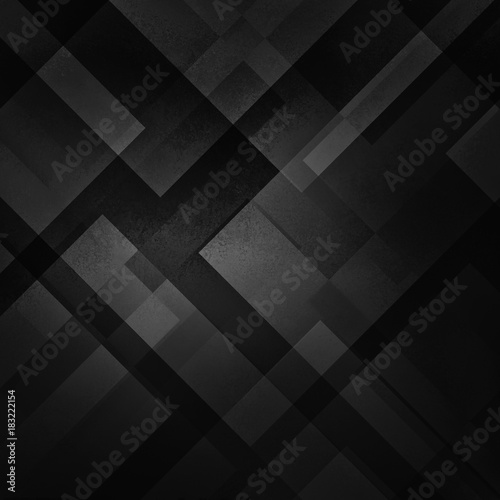 Plakat abstrakcyjne czarne tło z trójkątami i kształtami prostokąta, ułożone we współczesną sztukę współczesną, czarno-białe i szare odcienie