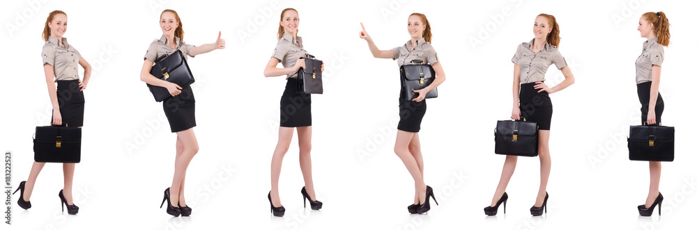 Businesswoman isolated on the white Businesswoman isolated on the white