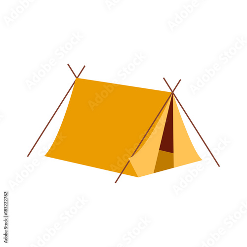 Tourist tent icon vector