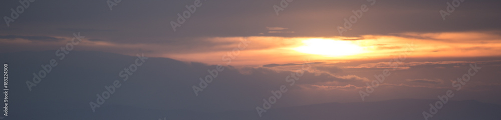 Orange sunset - sunrise and clouds