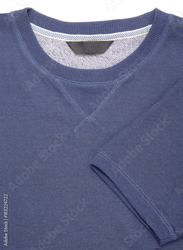 close-up of blue tee-shirt,  short sleeve T-shirt,