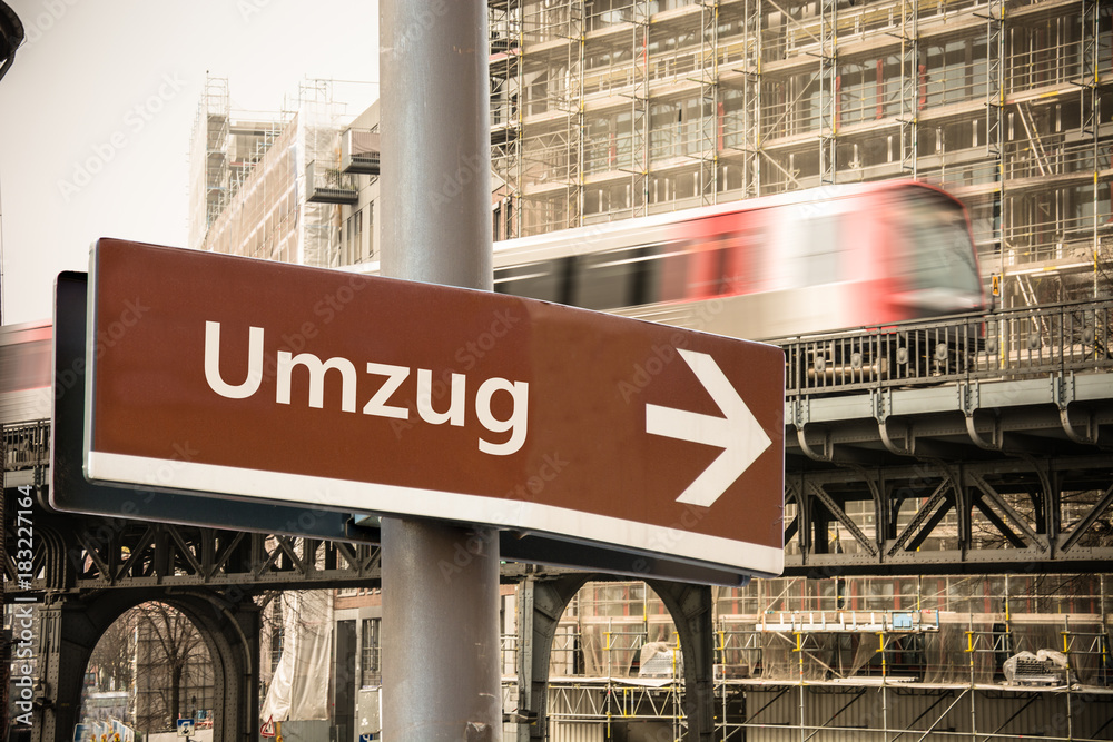 Obraz premium Schild 302 - Umzug