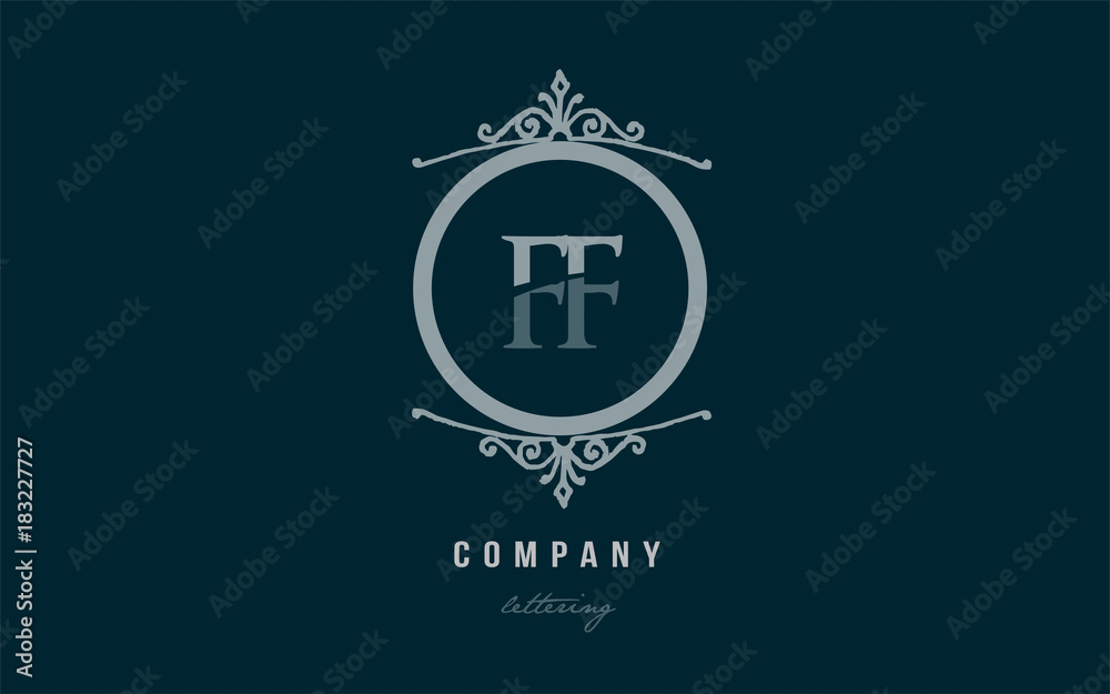ff f f blue decorative monogram alphabet letter logo combination icon design ff f f blue decorative monogram alphabet letter logo combination icon design