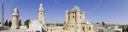 Fototapeta Naklejka Na Ścianę i Meble -  Hagia Maria Sion Abbey, Church Of Dormition on Mount Zion, Jerusalem