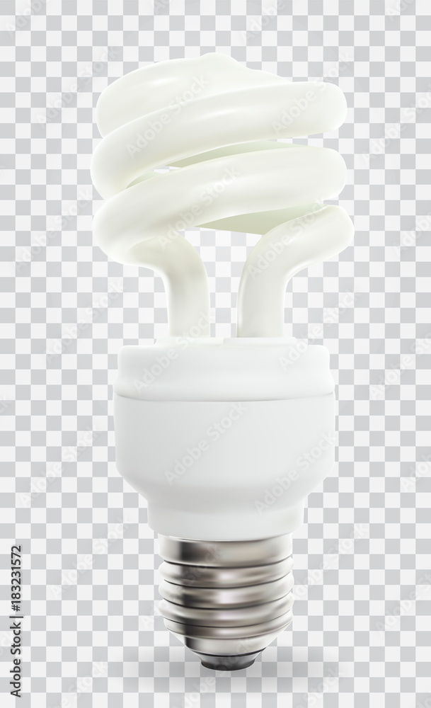 Powersave lamp on transparent Background. Vector Illustration. Powersave lamp on transparent Background. Vector Illustration.