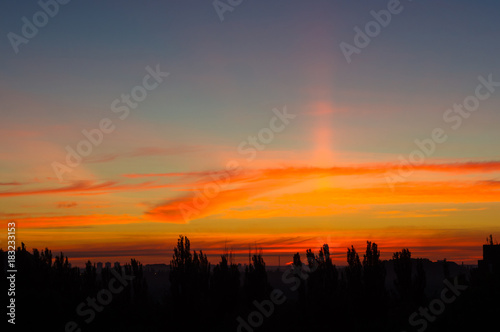 landscape with dramatic light