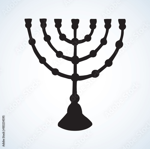 Menorah. Vector drawing