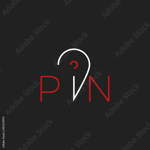 Pin icon. Line vector illustration. Location sign.