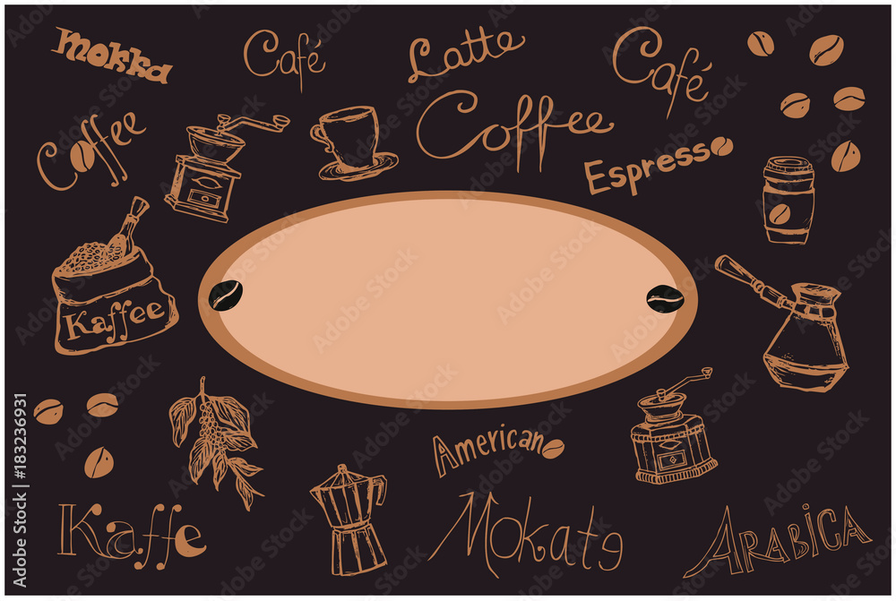 Obraz premium Kawa - deseń