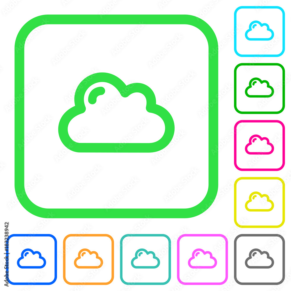 Single cloud vivid colored flat icons icons Single cloud vivid colored flat icons icons