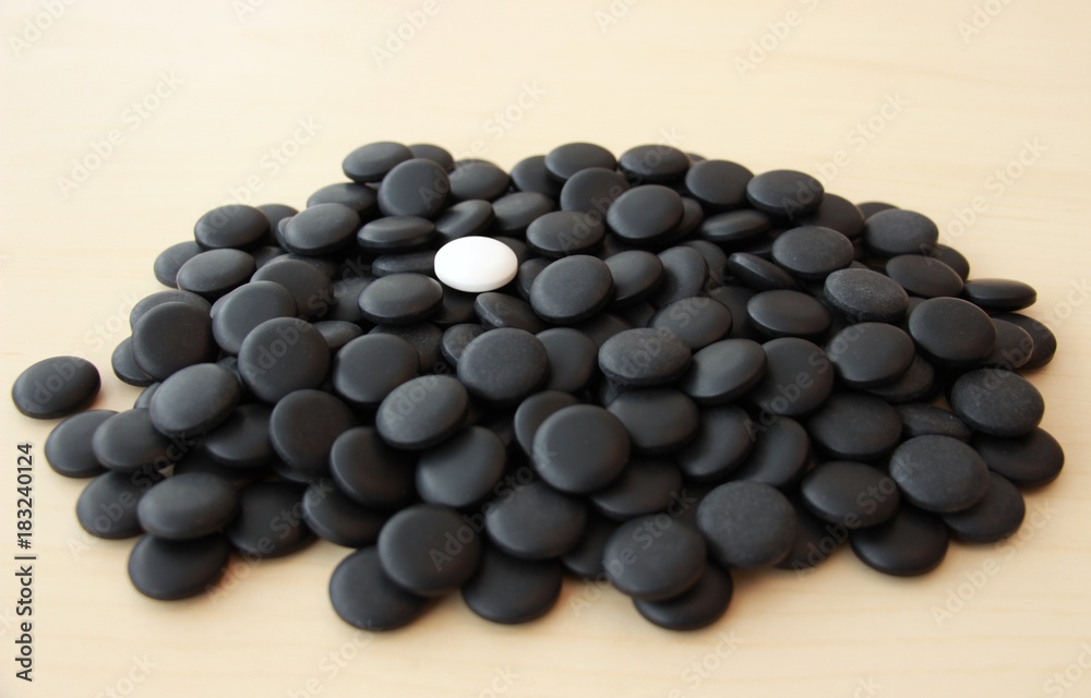 a pile of go stones be different concept a pile of go stones be different concept