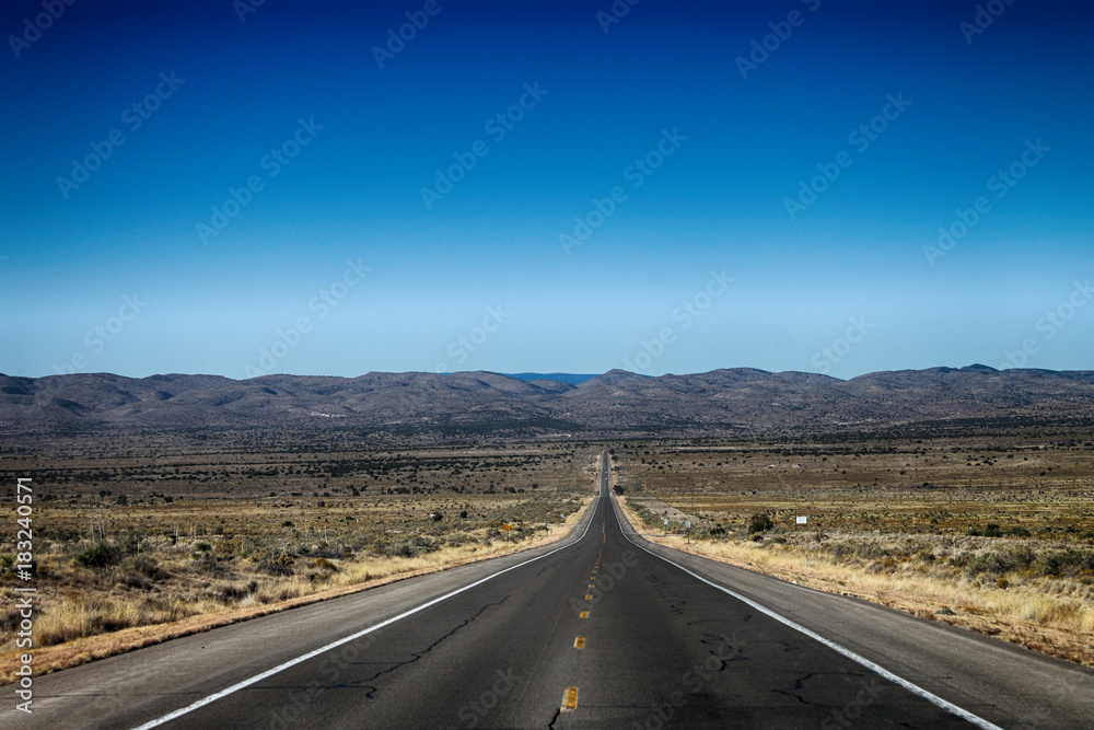 Desert Road in New Mexico