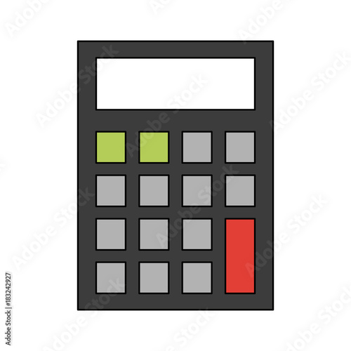 Calculator math device icon vector illustration graphic design