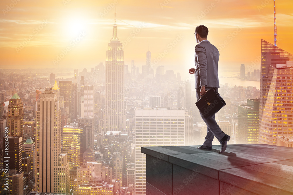 Businessman ready for new challenges in business concept Businessman ready for new challenges in business concept