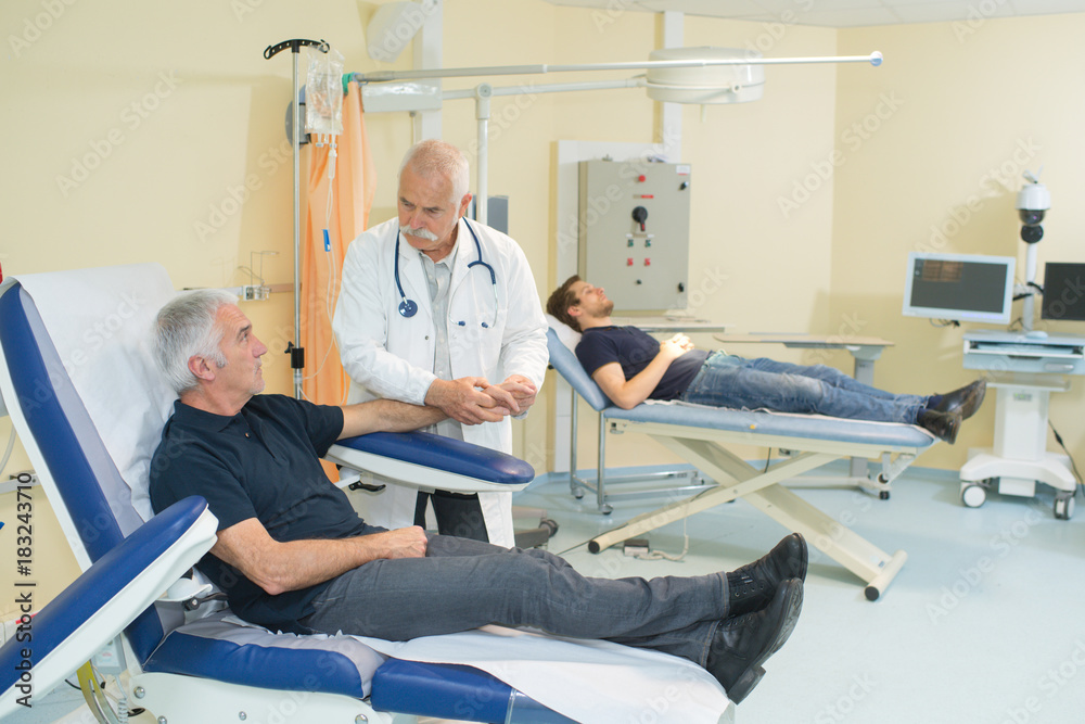 Fototapeta premium man donating his blood