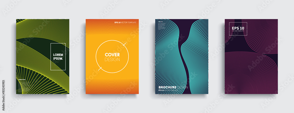 Vector cover designs. Future Poster template.