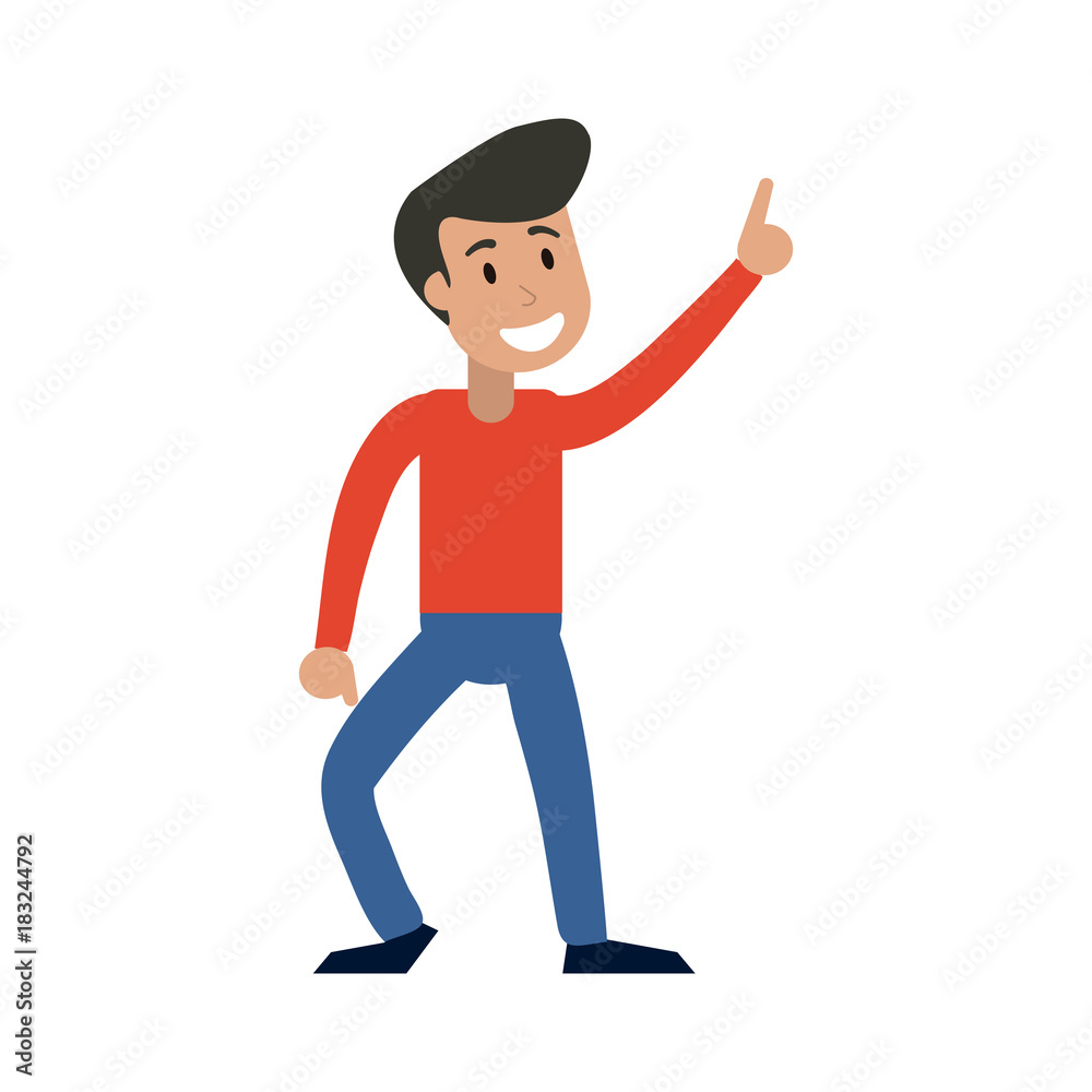 Young woman happy dancing cartoon icon vector illustration graphic design Young woman happy dancing cartoon icon vector illustration graphic design