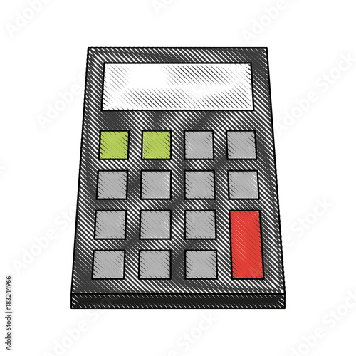 Calculator math device icon vector illustration graphic design
