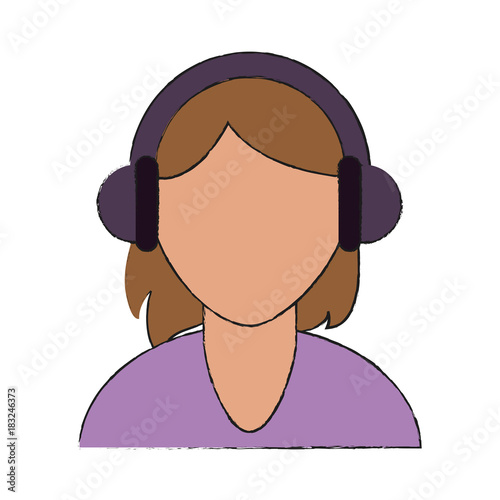 Call center agent symbol icon vector illustration graphic design