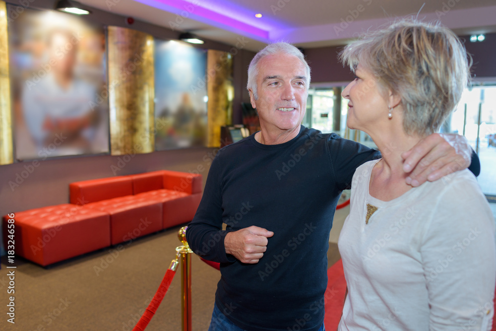 Fototapeta premium mature couple going to the cinema