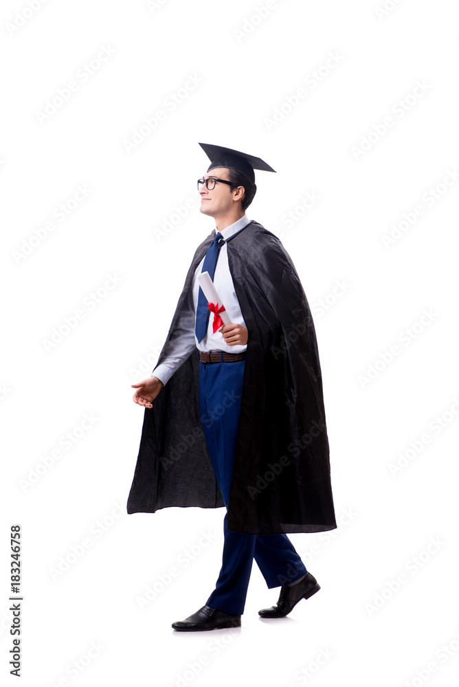 Student graduate isolated on white background