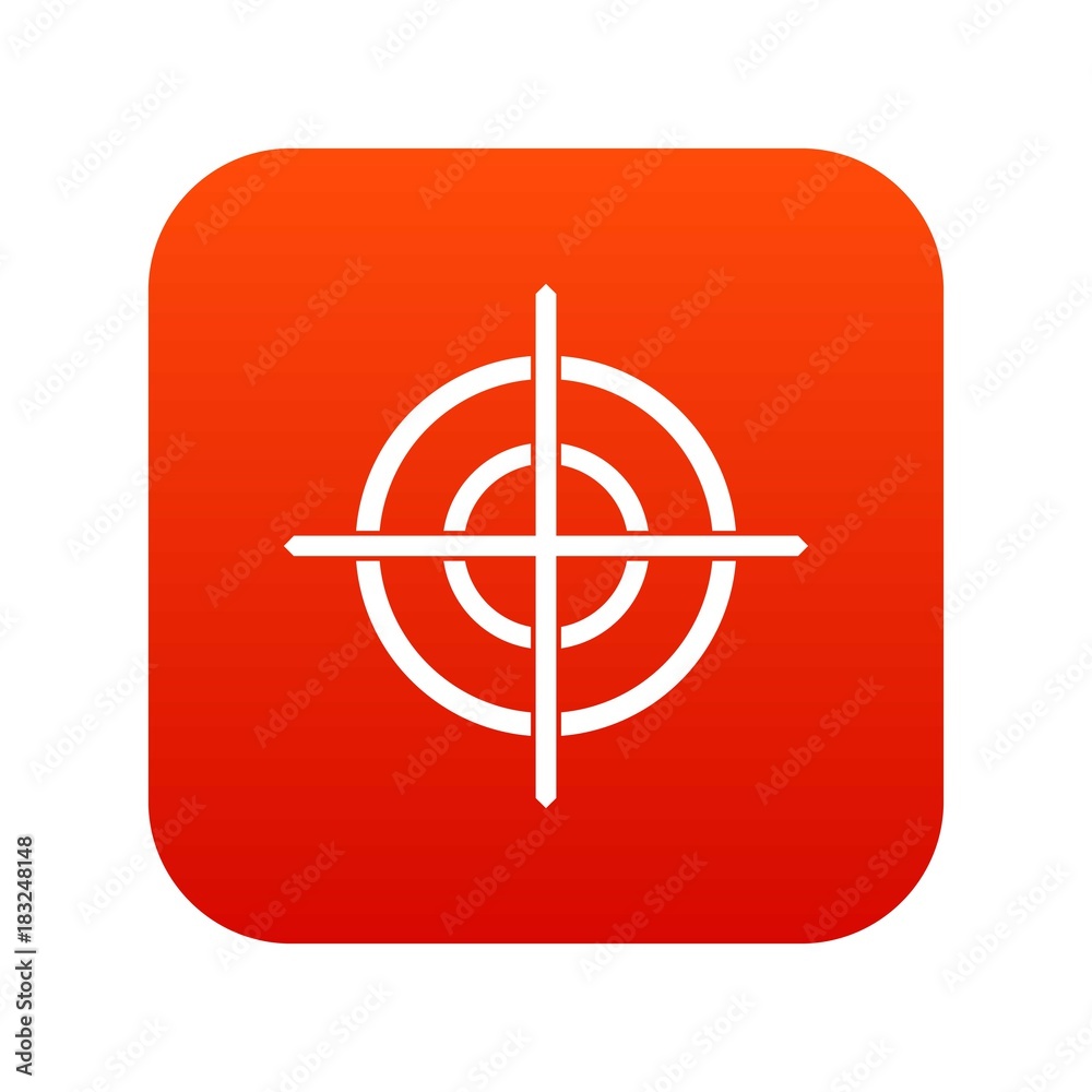 Target crosshair icon digital red Target crosshair icon digital red
