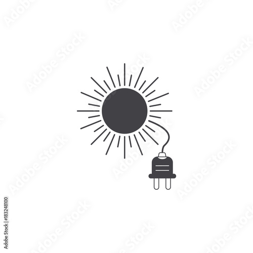sun plug electric icon